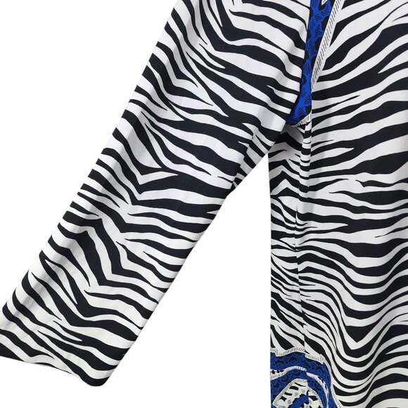 Michael Michael Kors‎ Zebra & Paisley Print Dress L Polyester/Elastane - Picture 4 of 9